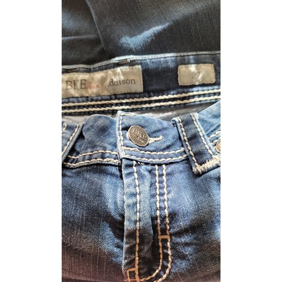 BKE Addison Whiskering Slightly Distressed Women's Jean's 27 - Picture 4 of 6